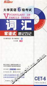 06王長喜大學(xué)英語六級考試詞匯家譜式速記巧記 06王長喜大學(xué)英語六級考試詞匯家譜式速記巧記