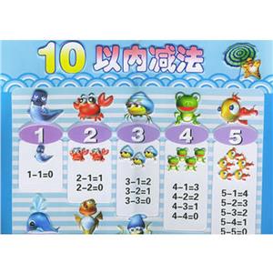 10以內(nèi)減法凹凸版兒童認(rèn)知掛圖 10以內(nèi)減法凹凸版兒童認(rèn)知掛圖
